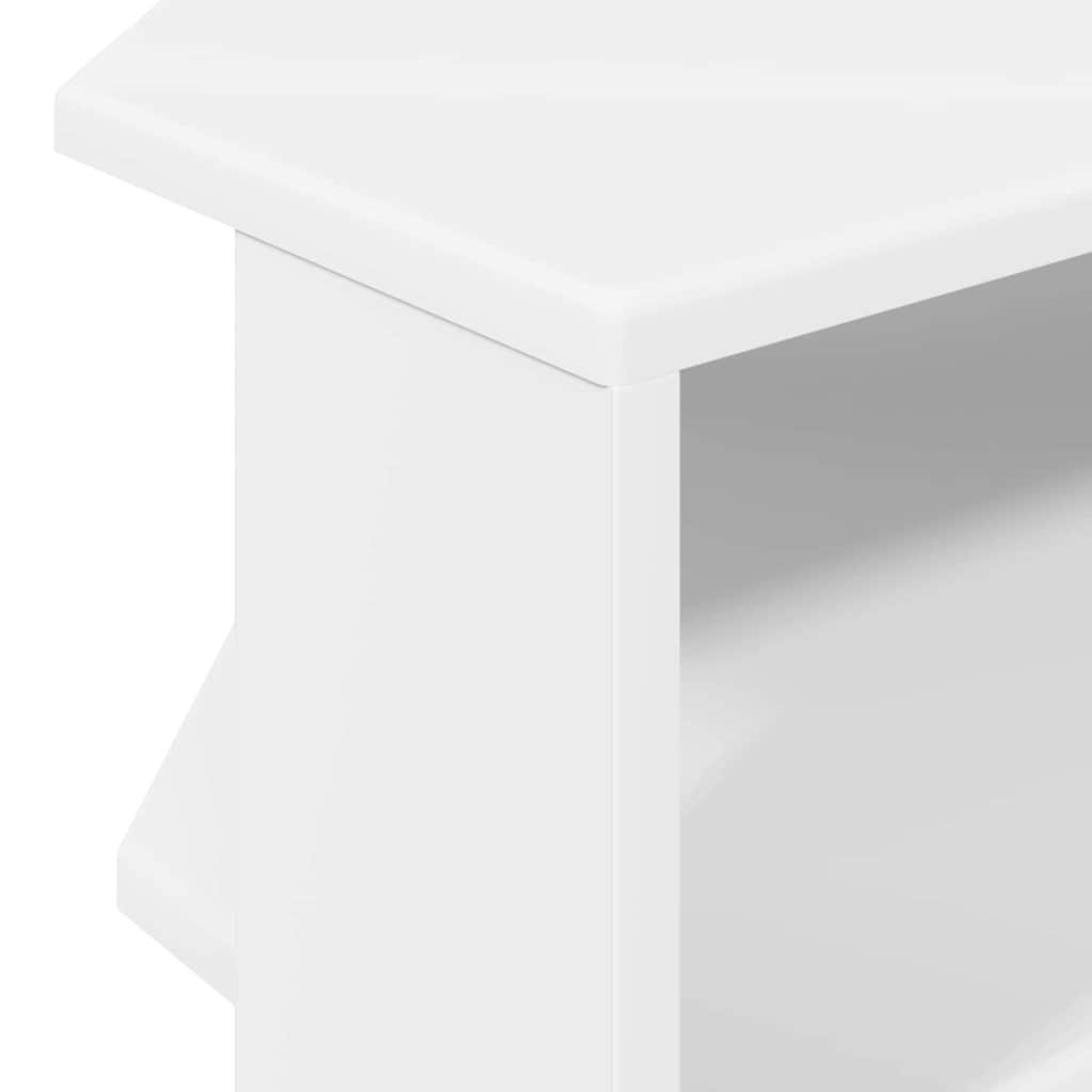 vidaXL ΓωνιακήΒάσηΤηλεόρασης 102x40,5x45εκ Λευκό Επεξεργασμένο Ξύλο