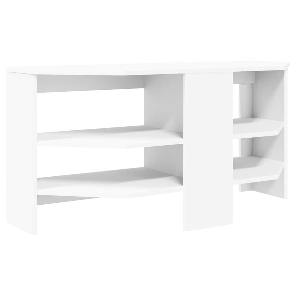 vidaXL ΓωνιακήΒάσηΤηλεόρασης Λευκό 102 x 40,5 x 45 εκ