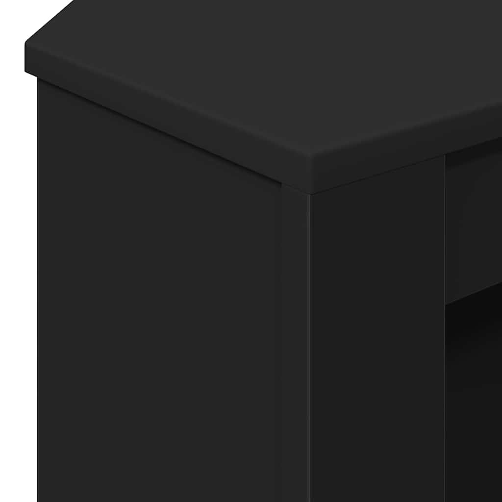 vidaXL ΓωνιακήΒάσηΤηλεόρασης Μαύρο 102 x 40,5 x 45 εκ