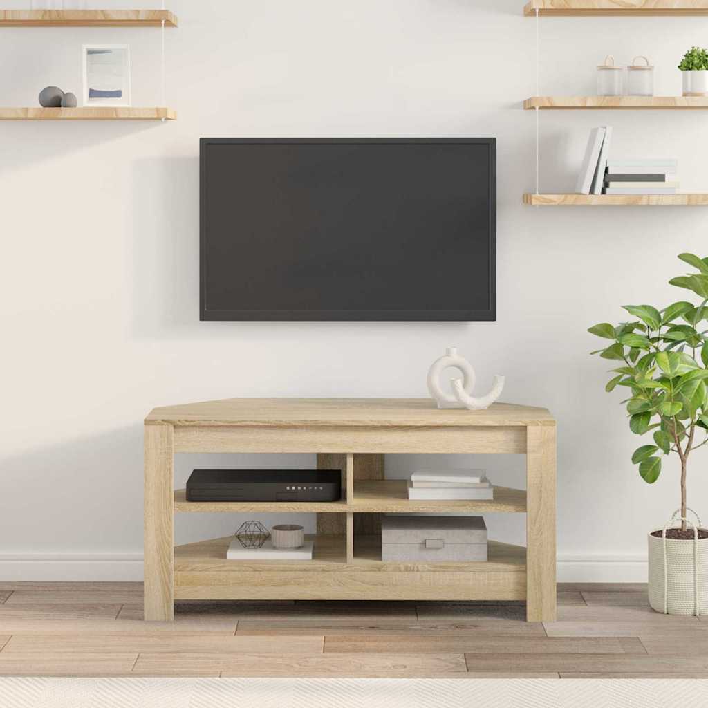vidaXL ΓωνιακήΒάσηΤηλεόρασης 102 x 40,5 x 45 εκ Δρύς Sonoma