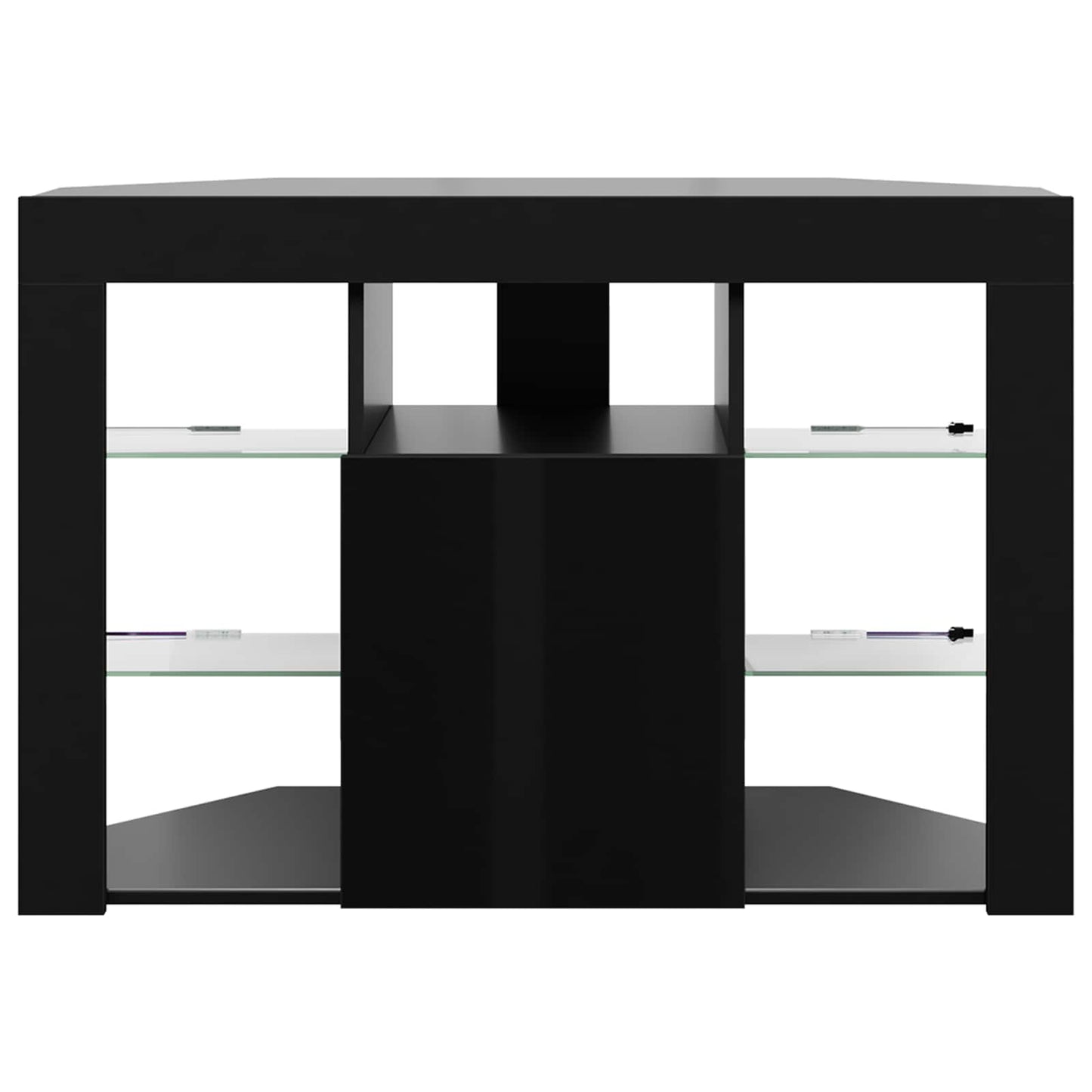 vidaXL Γωνιακός LED Τηλεοπτικός Κάμπινγκ 100x40x68εκ. Μαύρο