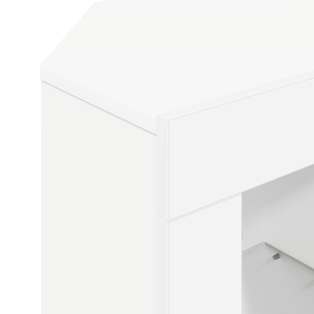 vidaXL Γωνιακός LED Τηλεοπτικός Κάμπινγκ Λευκό 100 x 40 x 50 cm