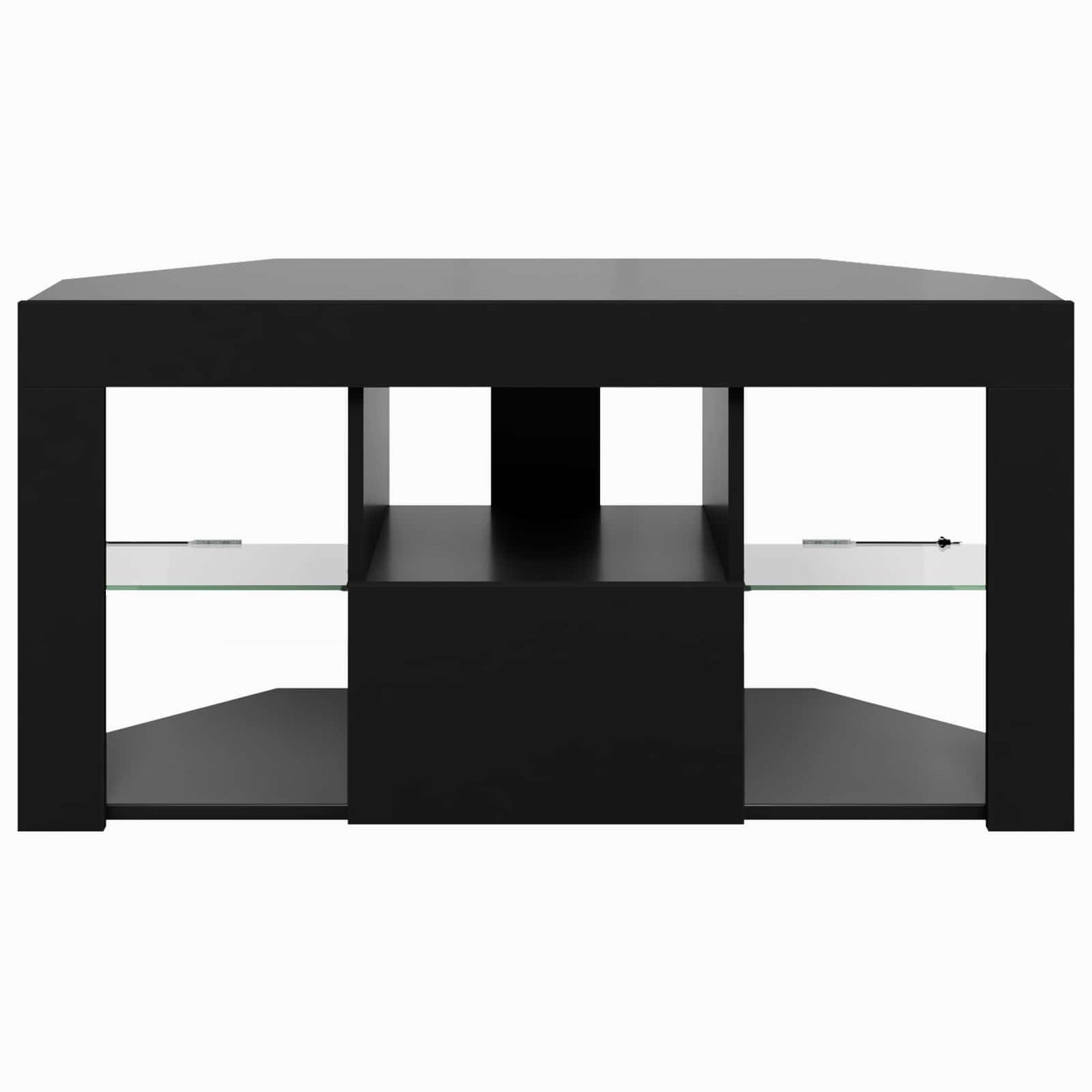 vidaXL Γωνιακός LED Τηλεοπτικός Κάμπινγκ Μαύρο 100 x 40 x 50 cm