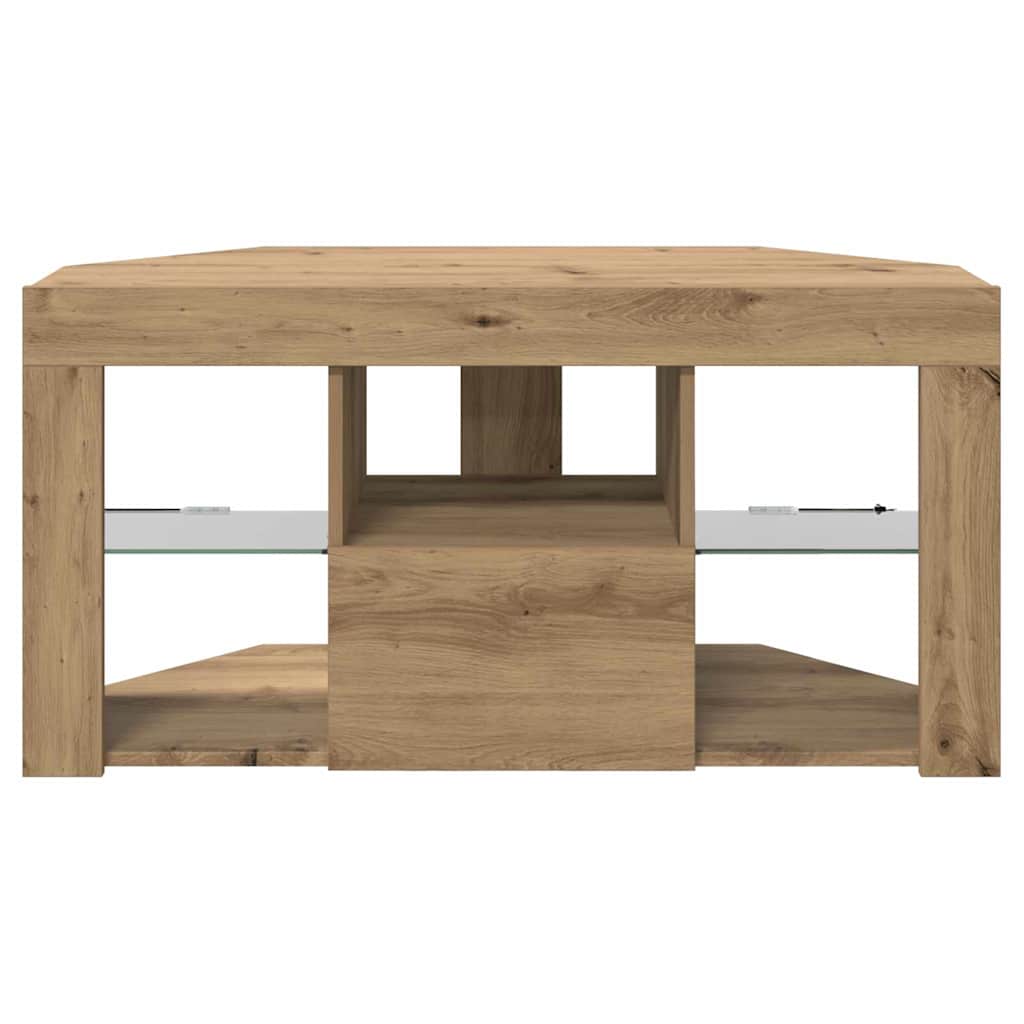 vidaXL Γωνιακός LED Τηλεοπτικός Κάμπινγκ 100 x 40 x 50 cm Artisan Oak