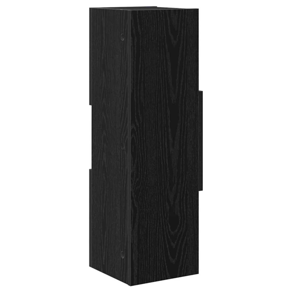vidaXL Γωνιακό Ντουλάπι Μαύρη Οξυά 25,5x25x80εκ Επεξεργασμένο ξύλο