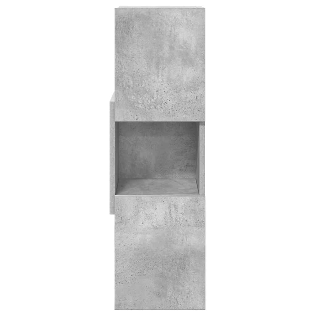 vidaXL Γωνιακό Ντουλάπι Σκυρόδεμα Γκρι 25,5x25x80εκ Επεξεργασμένο ξύλο