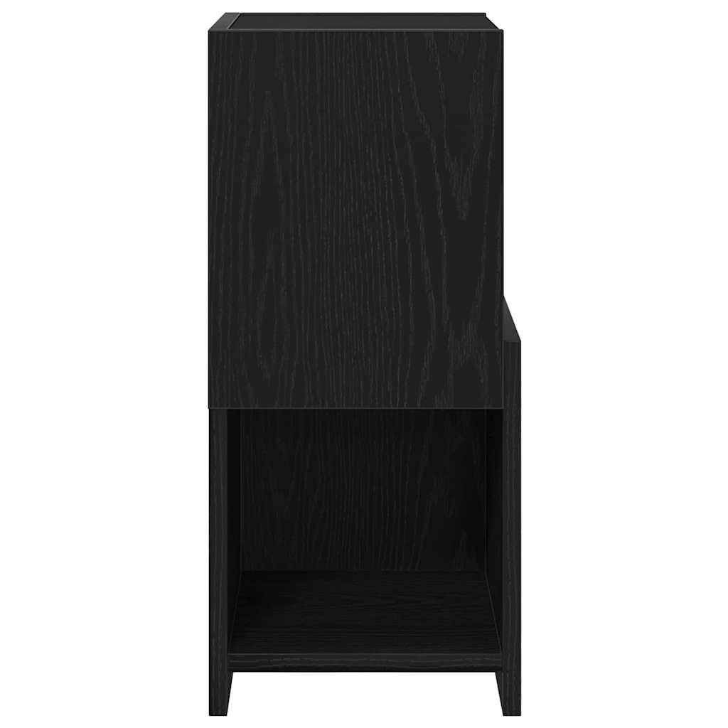 vidaXL Γωνιακό Ντουλάπι Μαύρη Οξυά 25,5x25x55εκ Επεξεργασμένο ξύλο