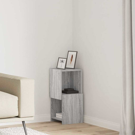vidaXL Γωνιακό Ντουλάπι Γκρίζο Σονομα 25,5x25x55εκ Επεξεργασμένο ξύλο