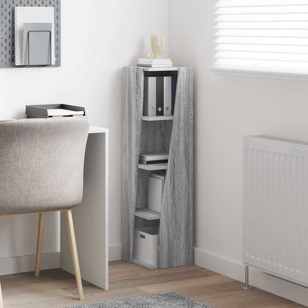 vidaXL Γωνιακό Ντουλάπι Γκρίζο Σονομα 27,5x27x102εκ Επεξεργασμένο ξύλο