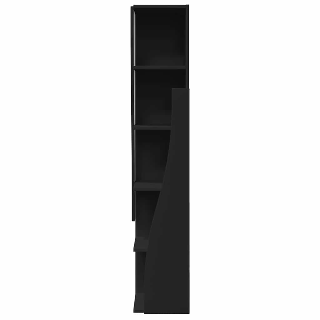 vidaXL Γωνιακό Ντουλάπι Μαύρο 27,5x27x140εκ Επεξεργασμένο ξύλο