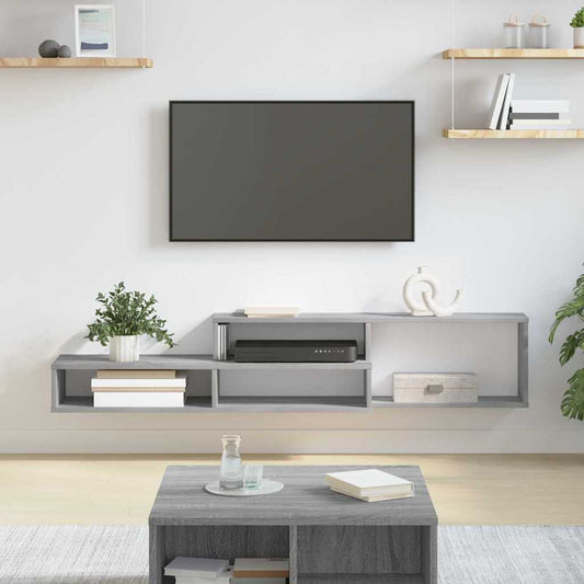 vidaXL ΡάφιΤηλεόρασηςΤοίχου 150x25x28,5εκ Επεξεργασμένο Ξύλο