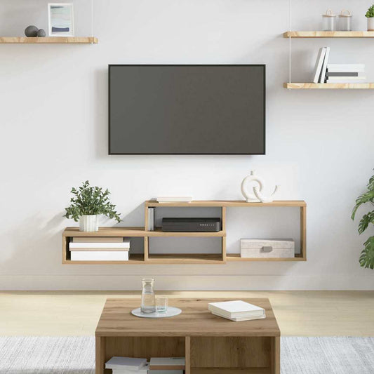 vidaXL ΡάφιΤηλεόρασηςΤοίχου 120x25x28,5εκ Επεξεργασμένο Ξύλο