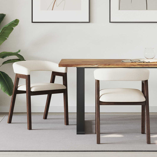 vidaXL Καρέκλες φαγητού 2 pcs Ανοιχτό καφέ 54 x 57 x 73 εκ