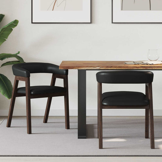 vidaXL Καρέκλες φαγητού 2 pcs Ανοιχτό καφέ 54 x 57 x 73 εκ