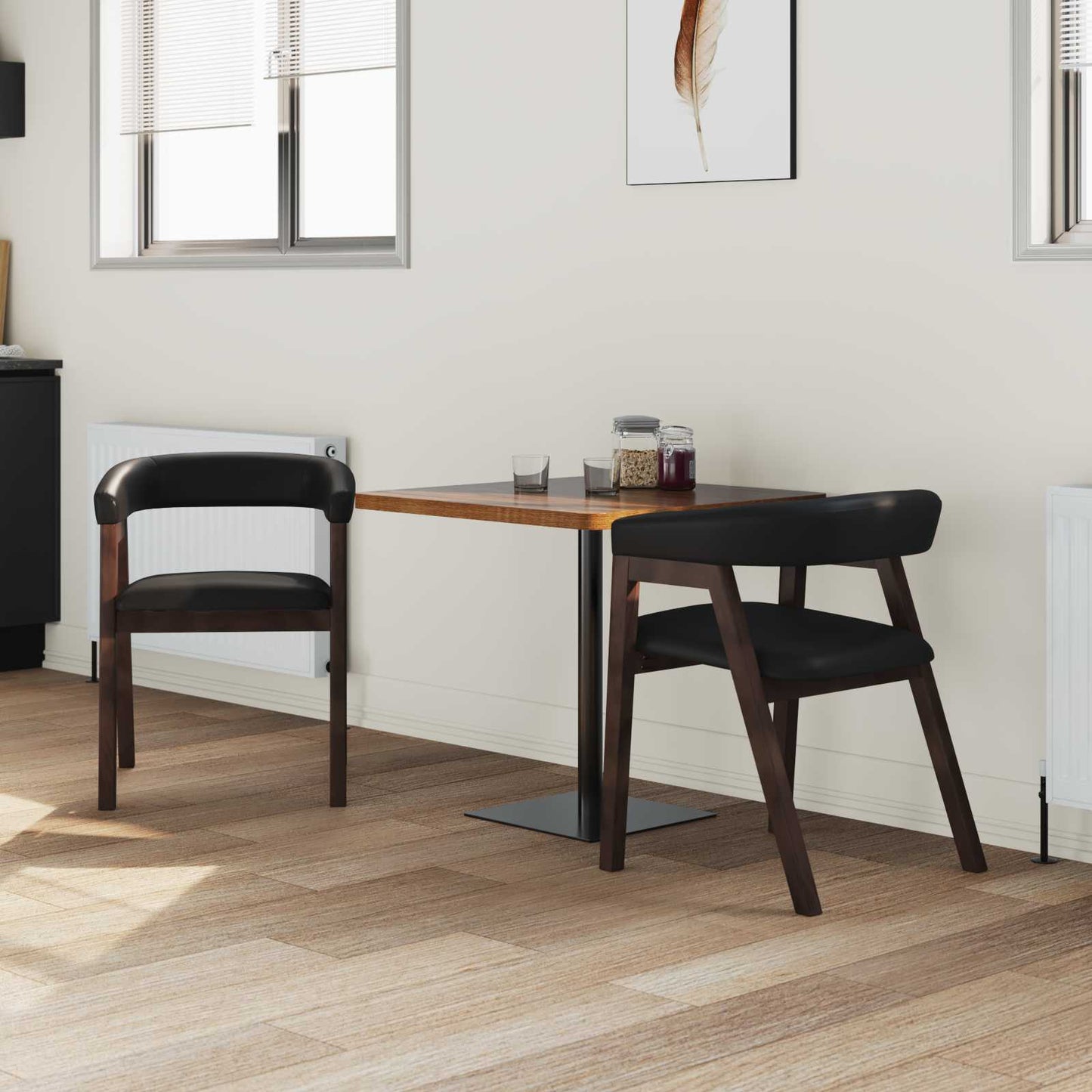 vidaXL Καρέκλες φαγητού 2 pcs Ανοιχτό καφέ 54 x 57 x 73 εκ