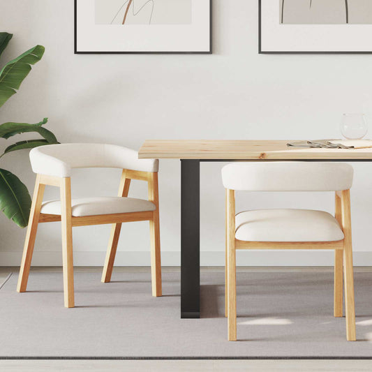vidaXL Καρέκλες φαγητού 2 pcs Φυσικό 54 x 57 x 73 εκ