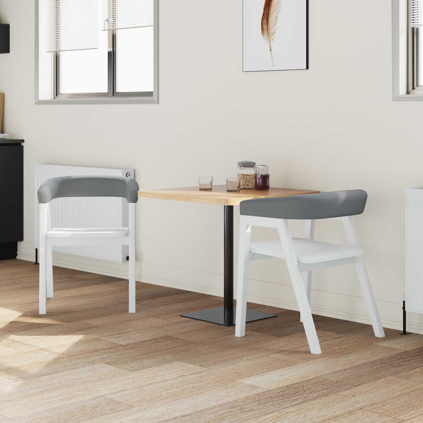 vidaXL Καρέκλες φαγητού 2 pcs Λευκό 54 x 57 x 73 εκ