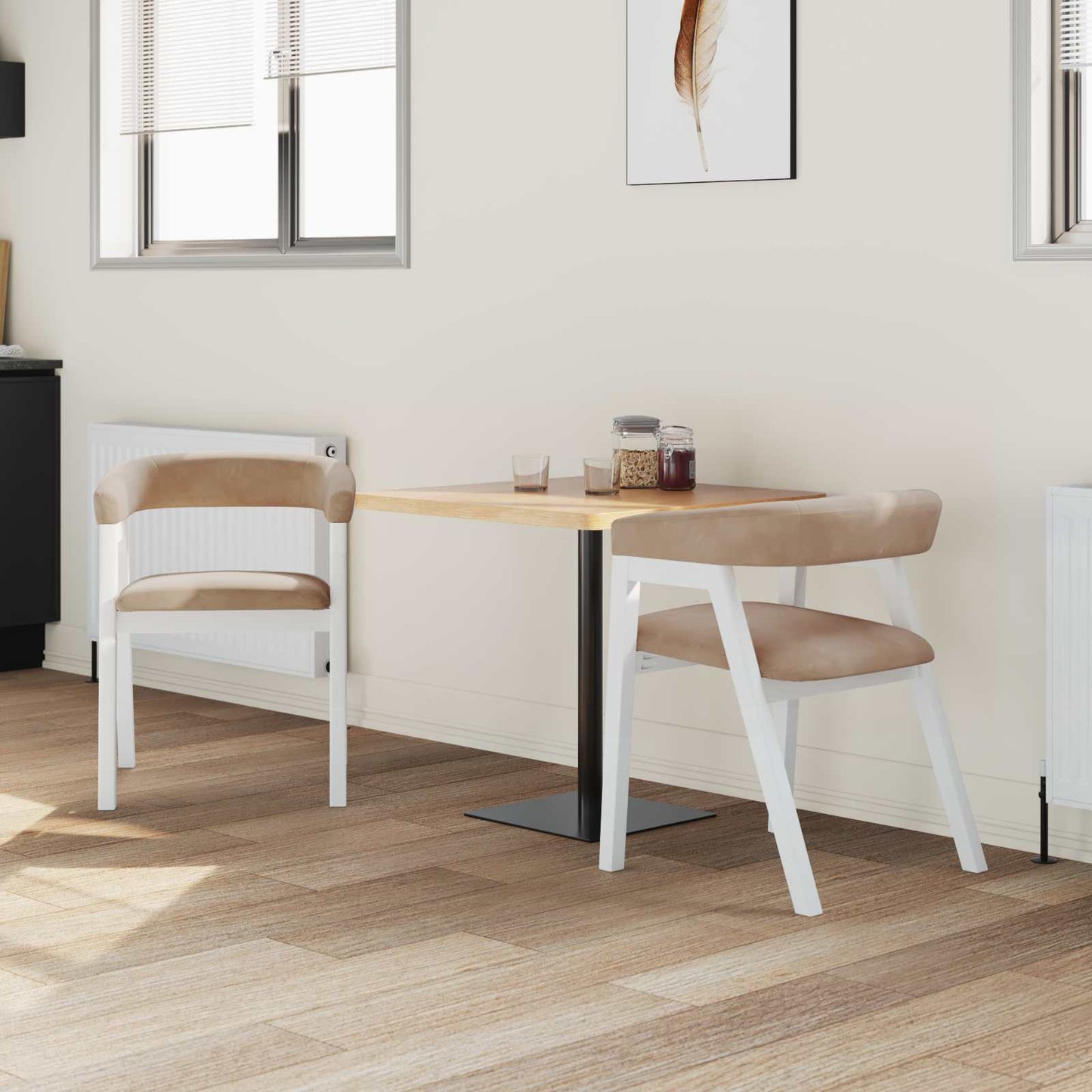 vidaXL Καρέκλες φαγητού 2 pcs Λευκό 54 x 57 x 73 εκ