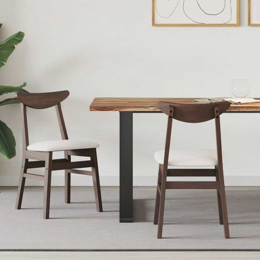 vidaXL Καρέκλες φαγητού 2 pcs Ανοιχτό καφέ 42 x 47.5 x 81 εκ