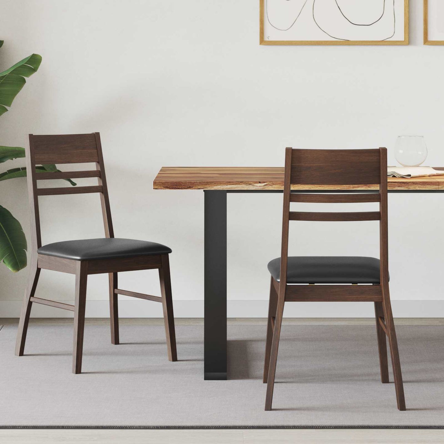 vidaXL Καρέκλες φαγητού 2 pcs Ανοιχτό καφέ 43 x 54 x 89 εκ.