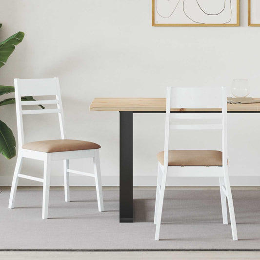 vidaXL Καρέκλες φαγητού 2 pcs Λευκό 43 x 54 x 89 εκ.