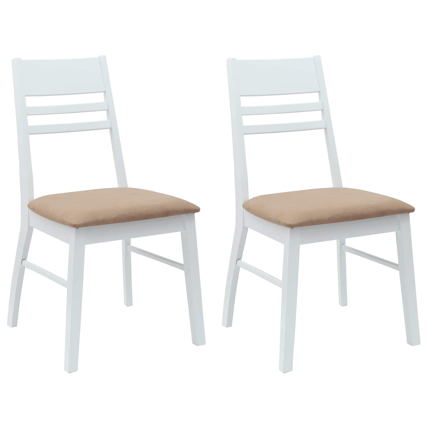 vidaXL Καρέκλες φαγητού 2 pcs Λευκό 43 x 54 x 89 εκ.
