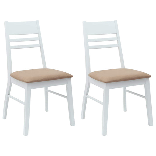 vidaXL Καρέκλες φαγητού 2 pcs Λευκό 43 x 54 x 89 εκ.