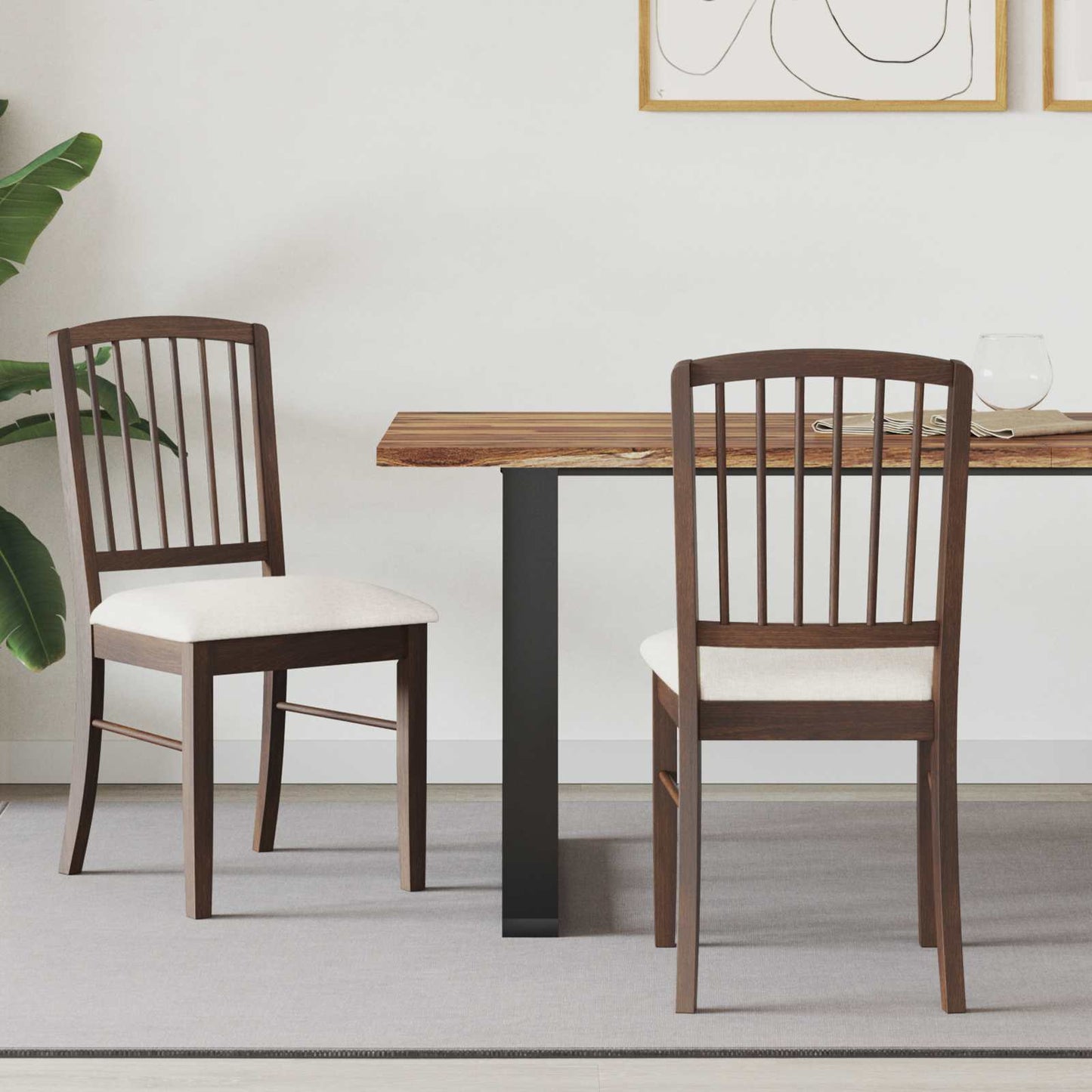 vidaXL Καρέκλες φαγητού 2 pcs Ανοιχτό καφέ 50 x 52,5 x 91 εκ