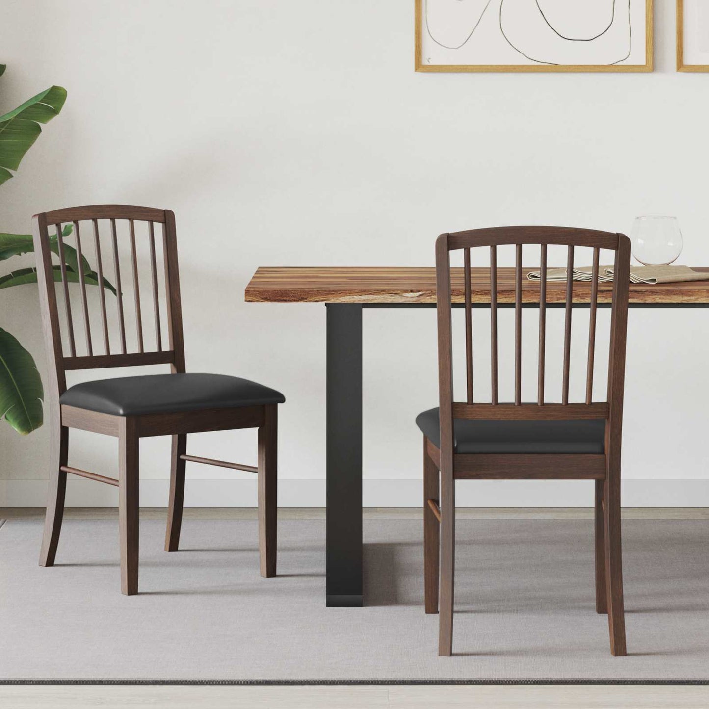 vidaXL Καρέκλες φαγητού 2 pcs Ανοιχτό καφέ 50 x 52,5 x 91 εκ