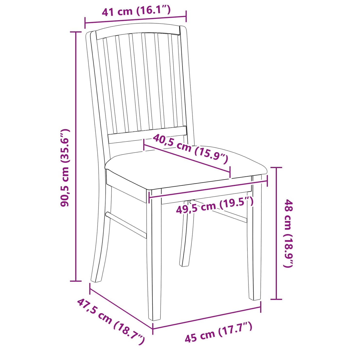 vidaXL Καρέκλες φαγητού 2 pcs Ανοιχτό καφέ 50 x 52,5 x 91 εκ