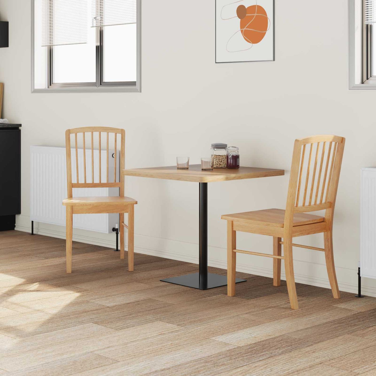 vidaXL Καρέκλες φαγητού 2 pcs Φυσικό 50 x 52,5 x 91 εκ