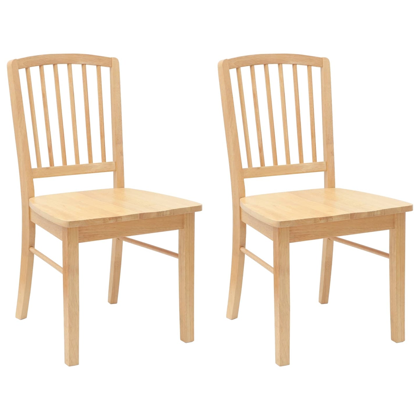 vidaXL Καρέκλες φαγητού 2 pcs Φυσικό 50 x 52,5 x 91 εκ