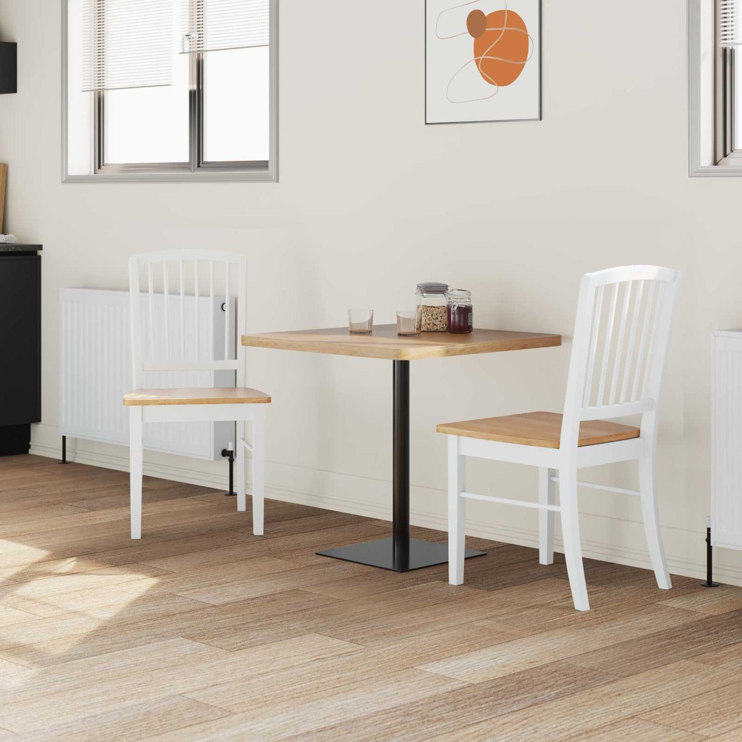 vidaXL Καρέκλες φαγητού 2 pcs Λευκό 50 x 52,5 x 91 εκ