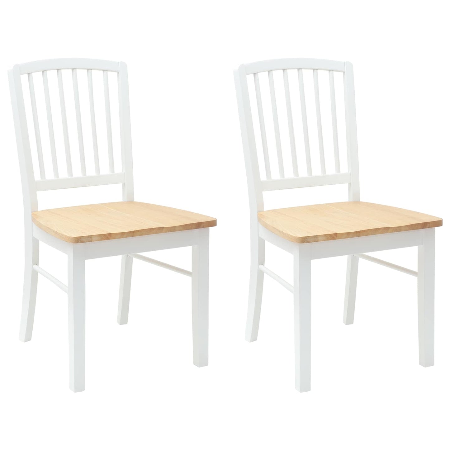 vidaXL Καρέκλες φαγητού 2 pcs Λευκό 50 x 52,5 x 91 εκ