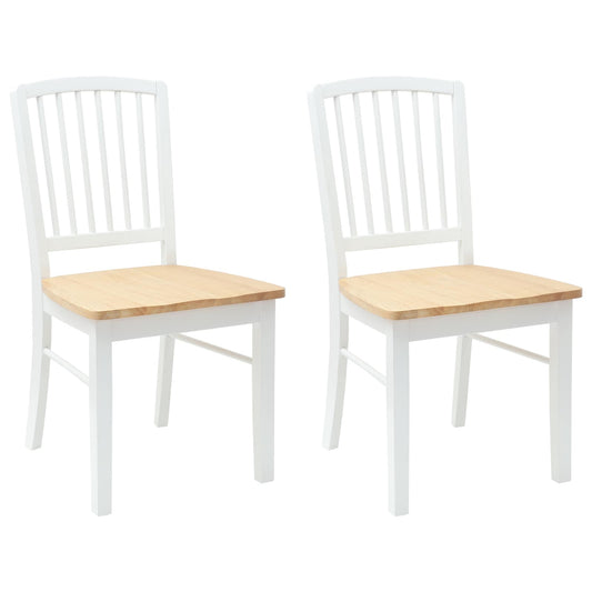 vidaXL Καρέκλες φαγητού 2 pcs Λευκό 50 x 52,5 x 91 εκ