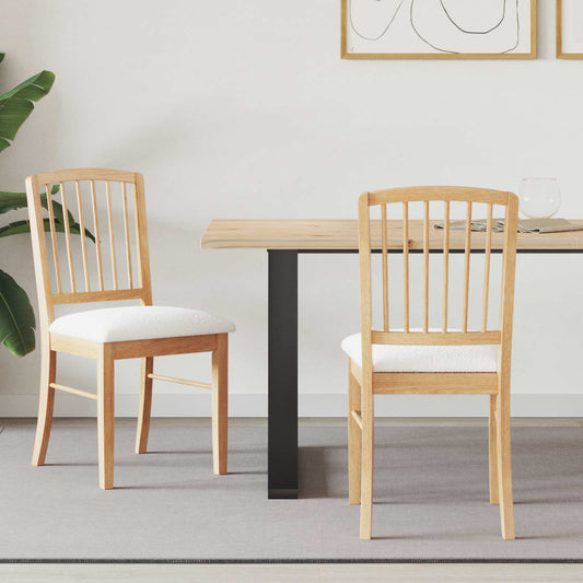 vidaXL Καρέκλες φαγητού 2 pcs Φυσικό 50 x 52,5 x 91 εκ
