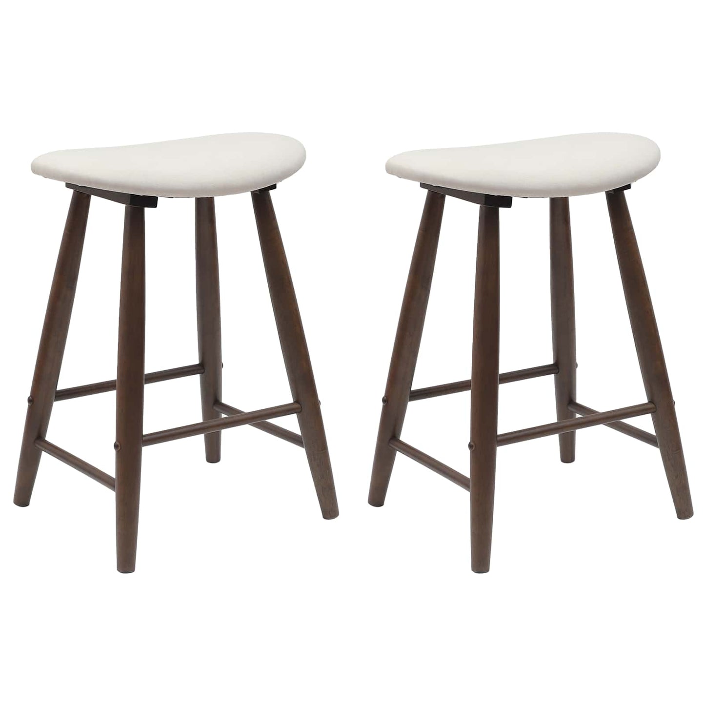 vidaXL Καρέκλες φαγητού 2 pcs Ανοιχτό καφέ 46 x 37 x 63 εκ