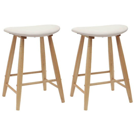 vidaXL Καρέκλες φαγητού 2 pcs Φυσικό 46 x 37 x 63 εκ