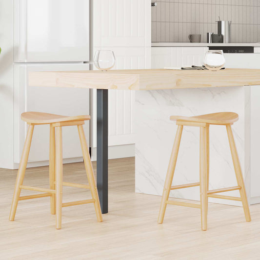 vidaXL Καρέκλες φαγητού 2 pcs Φυσικό 46 x 37 x 63 εκ