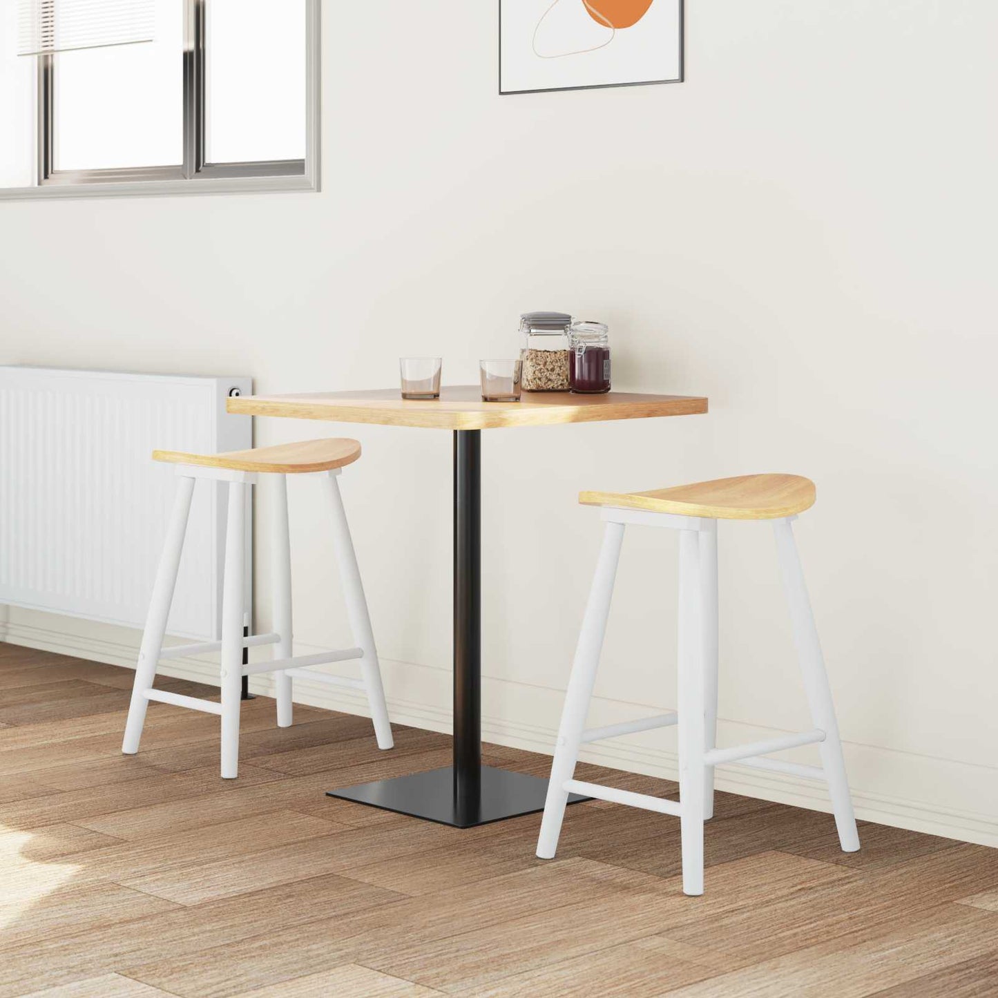 vidaXL Καρέκλες φαγητού 2 pcs Λευκό 46 x 37 x 63 εκ