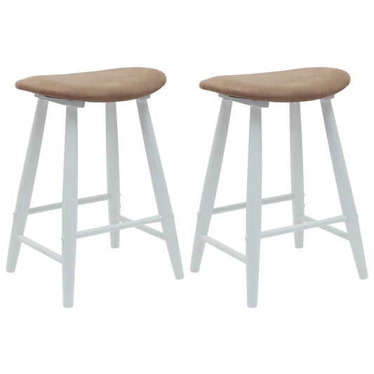 vidaXL Καρέκλες φαγητού 2 pcs Λευκό 46 x 37 x 63 εκ