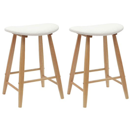 vidaXL Καρέκλες φαγητού 2 pcs Φυσικό 46 x 37 x 63 εκ