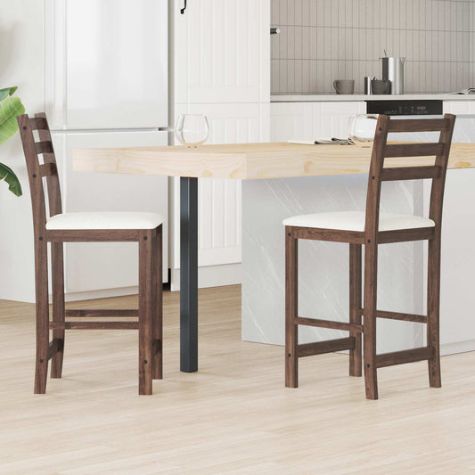 vidaXL Καρέκλες φαγητού 2 pcs Ανοιχτό καφέ 40 x 47,5 x 99,5 εκ