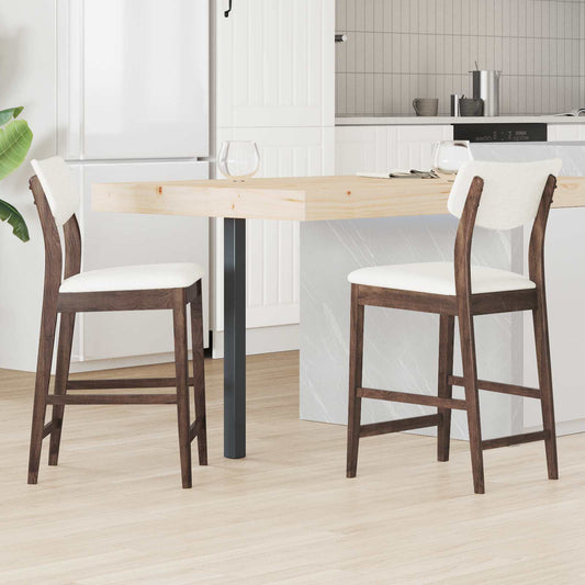 vidaXL Καρέκλες φαγητού 2 pcs Ανοιχτό καφέ 48 x 49 x 95 εκ.