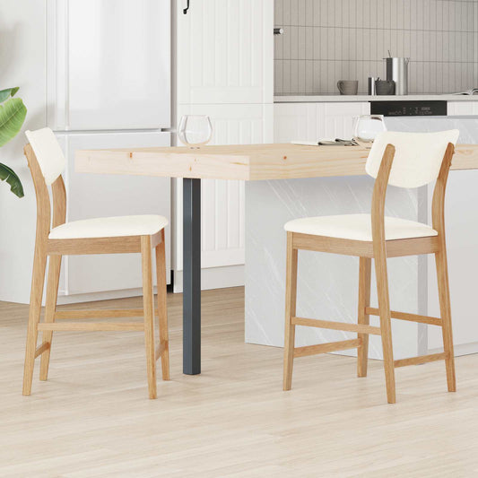vidaXL Καρέκλες φαγητού 2 pcs Φυσικό 48 x 49 x 95 εκ.