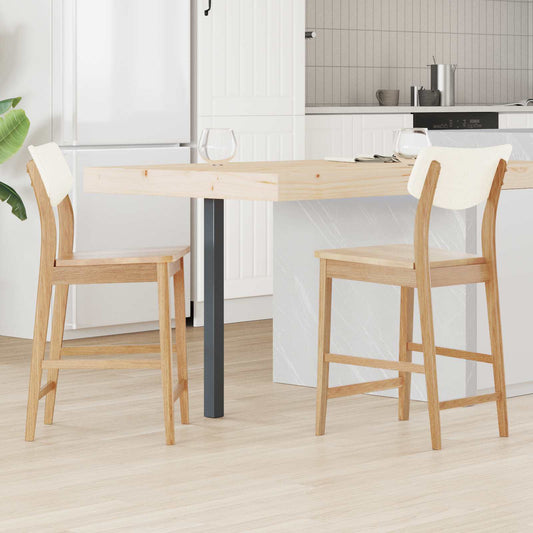 vidaXL Καρέκλες φαγητού 2 pcs Φυσικό 48 x 49 x 95 εκ.