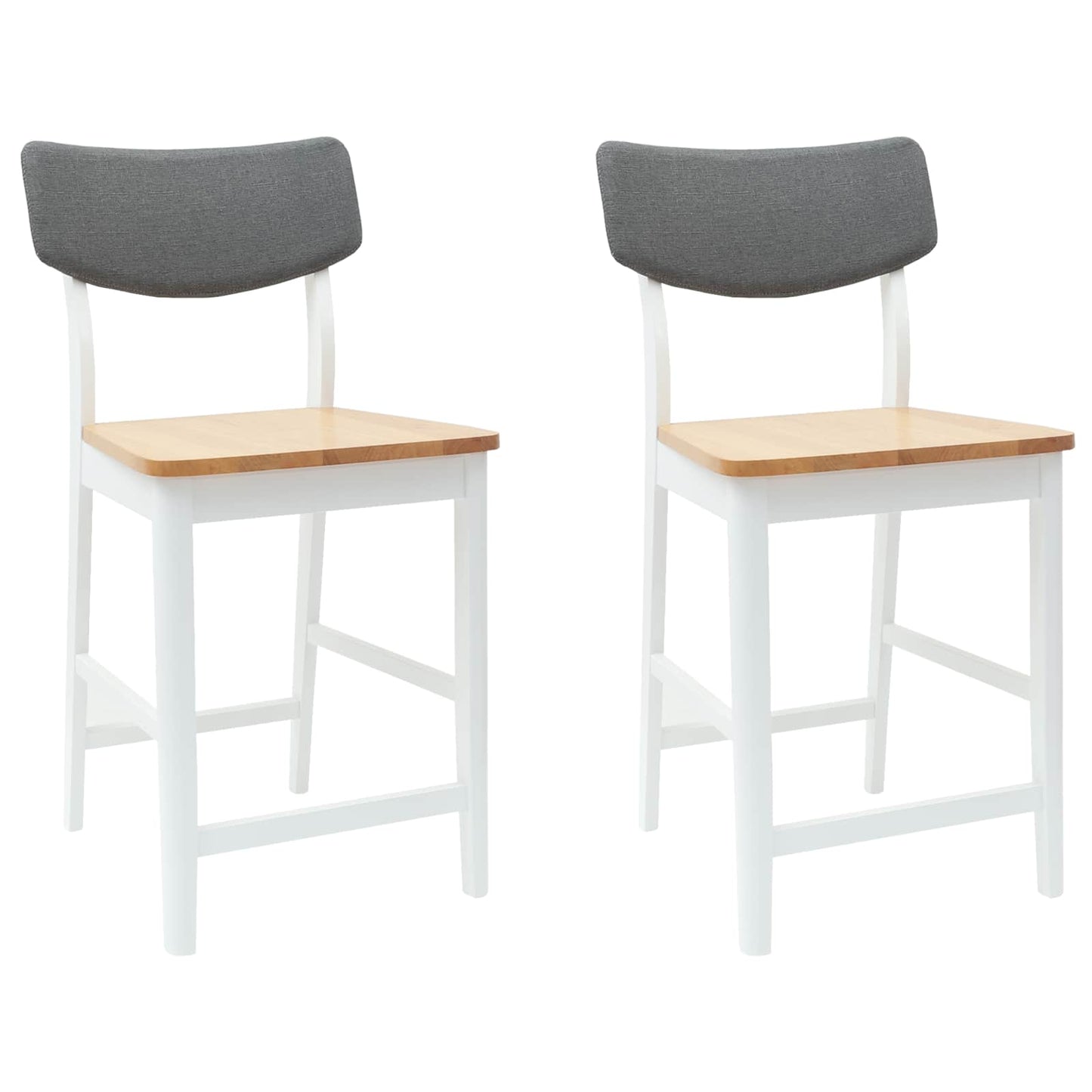 vidaXL Καρέκλες φαγητού 2 pcs Λευκό 48 x 49 x 95 εκ.