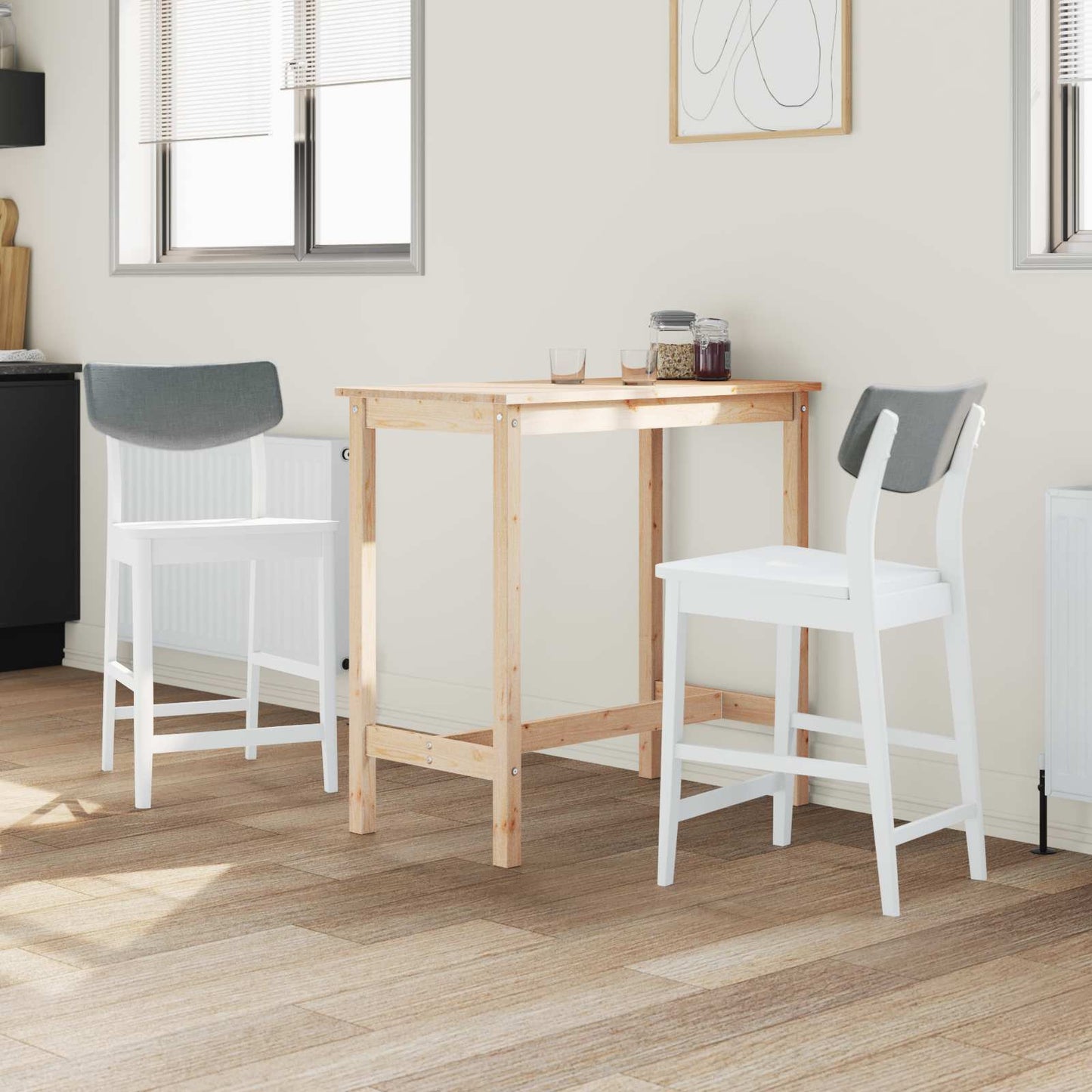 vidaXL Καρέκλες φαγητού 2 pcs Λευκό 48 x 49 x 95 εκ.