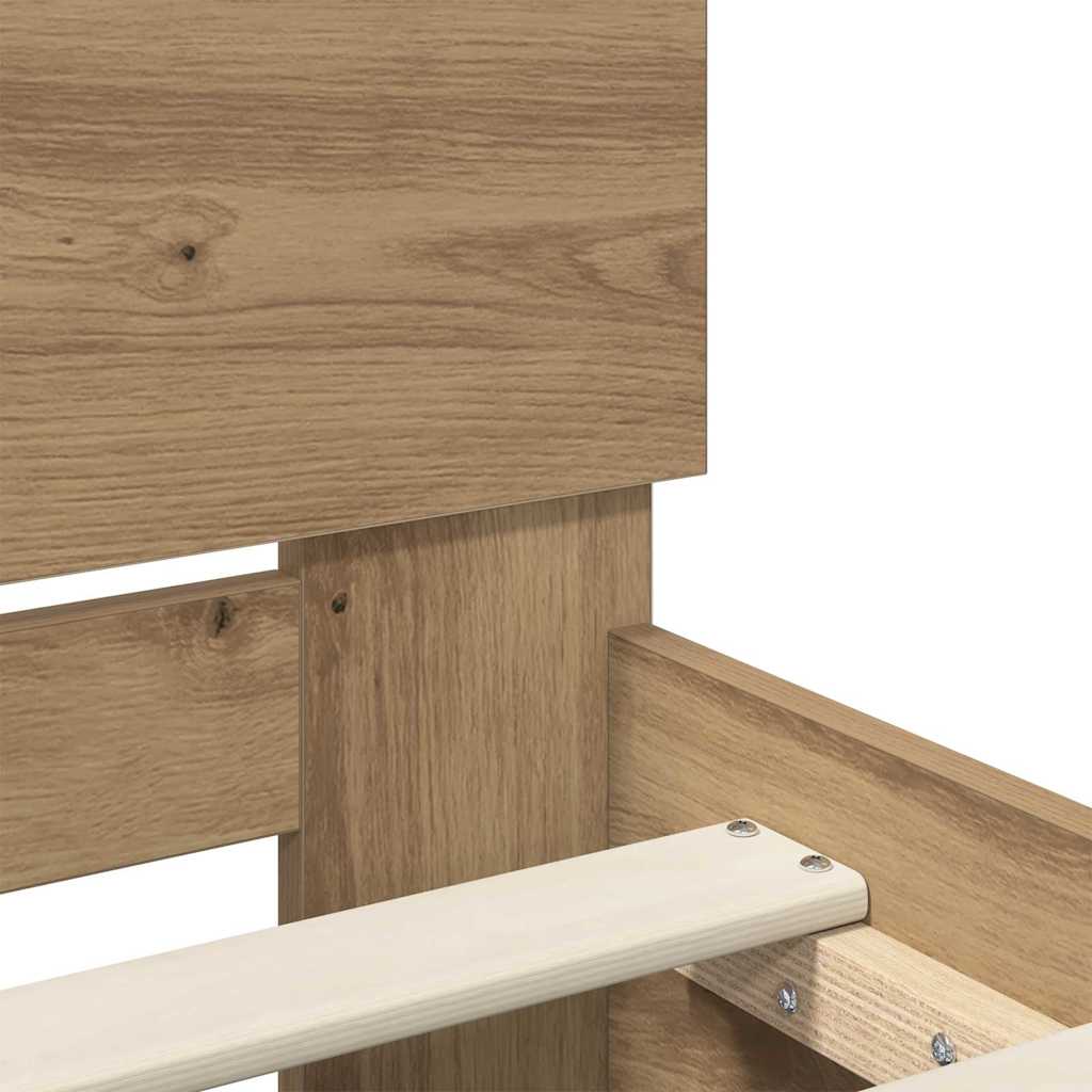 vidaXL Σκελετός Κρεβατιού Artisan Oak 120 x 200 cm Επεξεργασμένο ξύλο