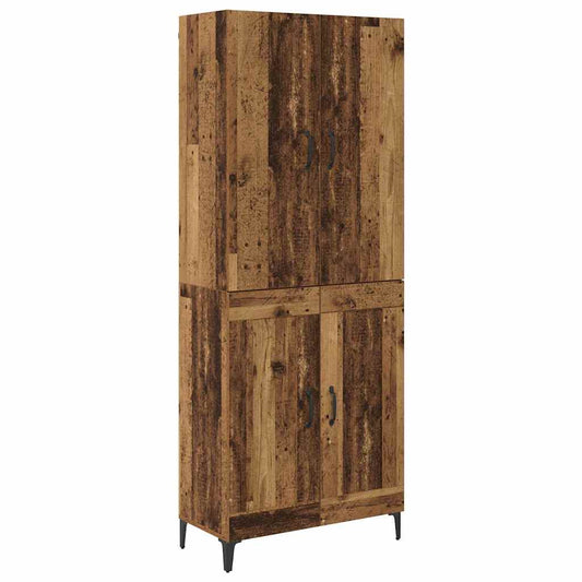 vidaXL Highboard Παλιό Ξύλο 69,5 x 34 x 180 εκ. Επεξεργασμένο ξύλο